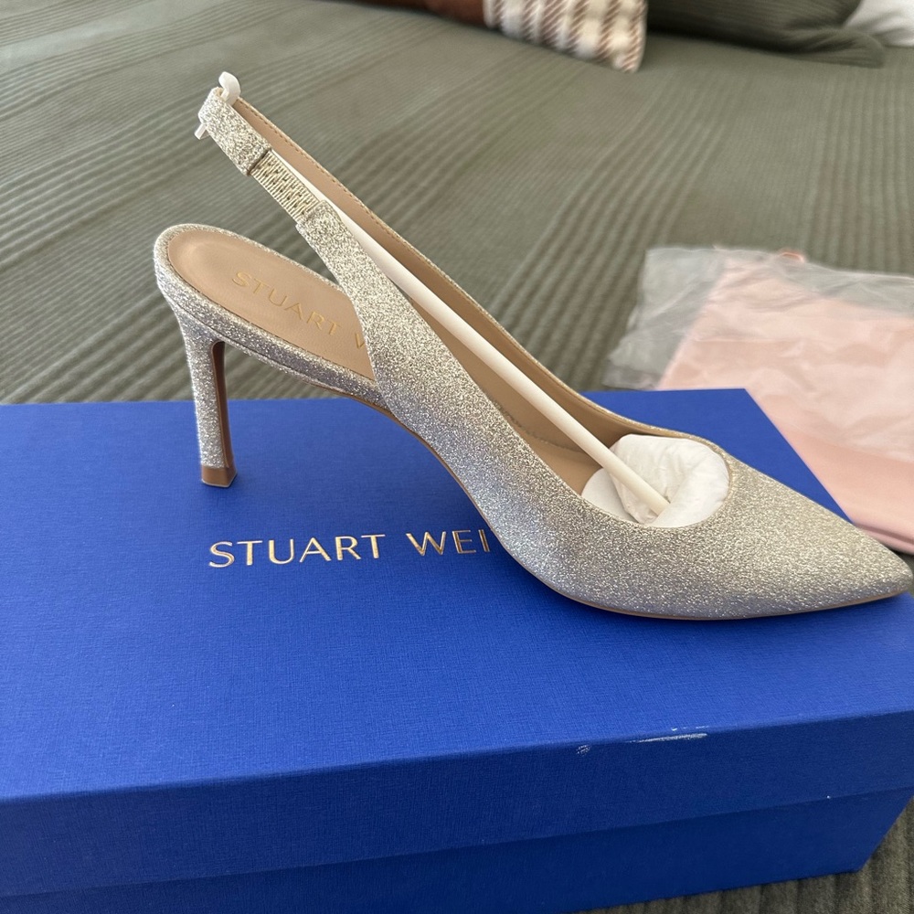 Stuart Weitzman Linsi Pointed Toe Slingback Pump